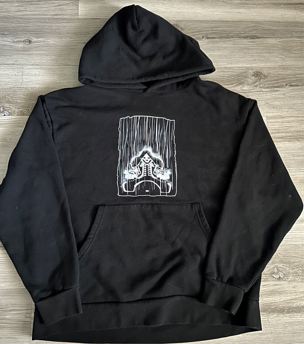 The Weeknd “Hurry Up Tomorrow” Frank Miller Art Black Hoodie Sz Large EUC